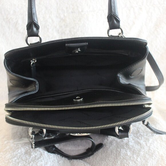 Calvin Klein Black Reese Top Handle Satchel - Picture 11 of 16